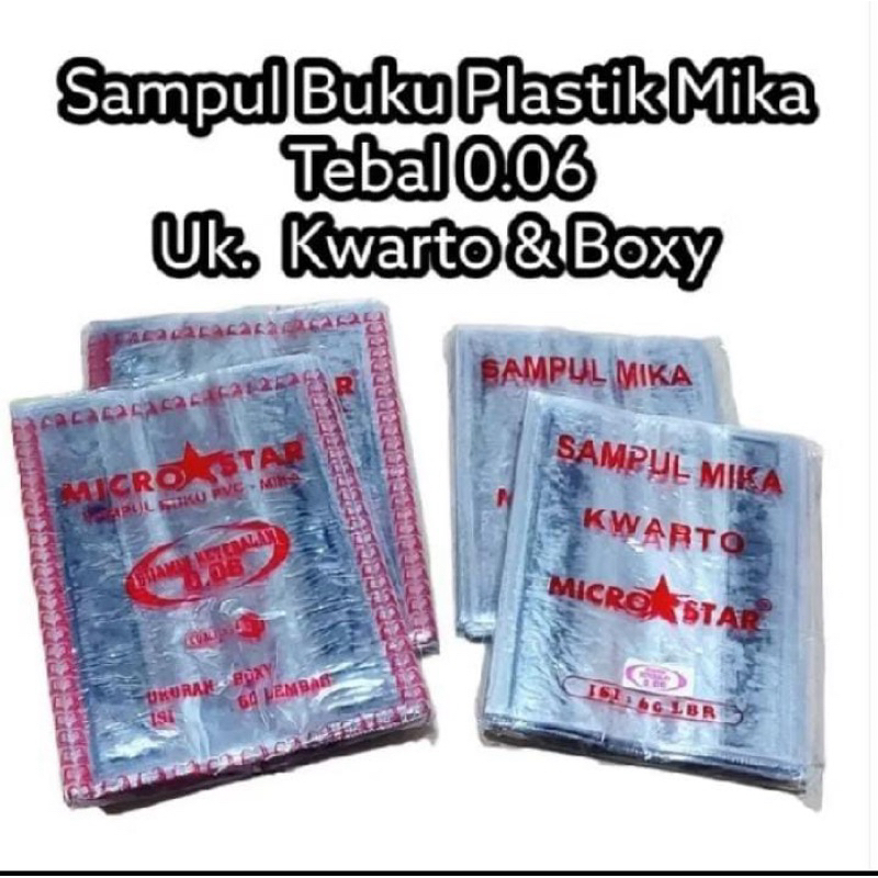 

SAMPUL PLASTIK MICROSTRAR / BUKU KUARTO / BOXY / UKURAN A5 / BL / ISI 10 LEMBAR