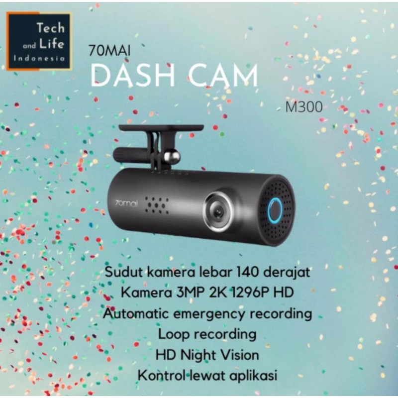 70Mai Dash Cam M300 1296p 2K Dashcam 70Mai M300 New
