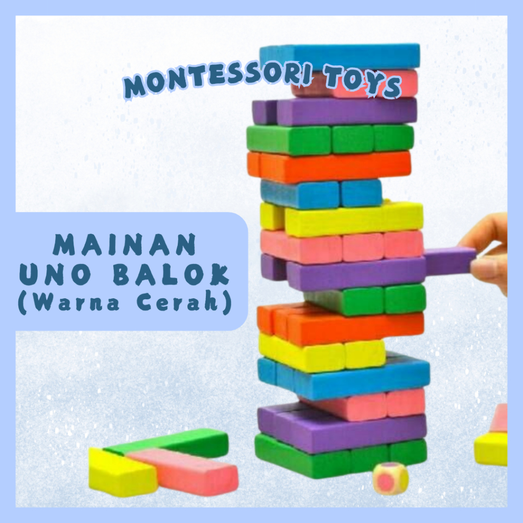 Mainan Uno Balok atau Uno Stacko Balok Susun Mainan Anak Bisa untuk Mianan  Anak Laki Laki 5 Tahun M