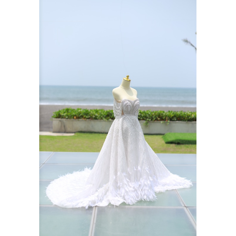 PRELOVED CHRISTIE BASIL TWO LOOK WEDDING DRESS/ DRESS NIKAH