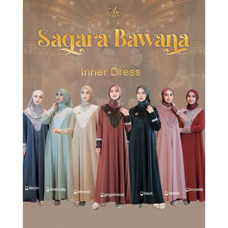 INNER DRESS - SAGARA BAWANA FAMILY SERIES BY ADEN HIJAB | SARIMBIT ADEN 2025 | GAMIS ADEN TERBARU