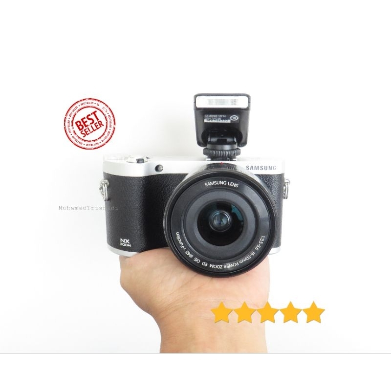 Camera Kamera Mirrorless Samsung NX 300M NX300M Lensa 16-50mm FullHD 20MP Hitam Murah