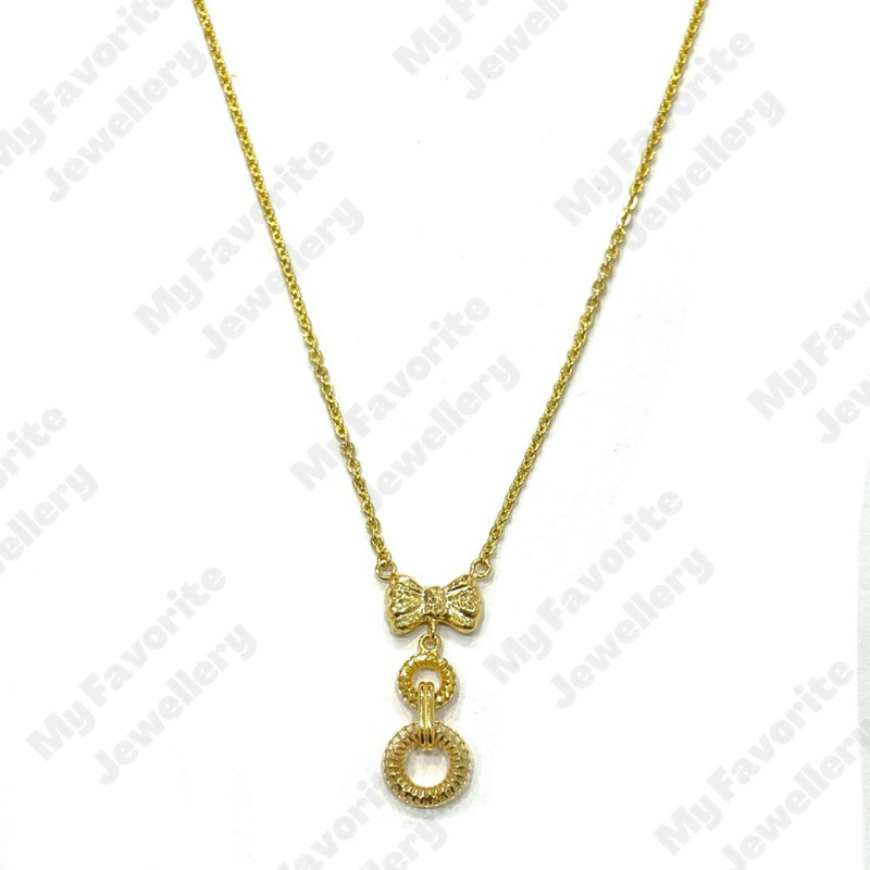 Kalung Pita Rumbai Rumbai EMAS ASLI Kadar 700 16K