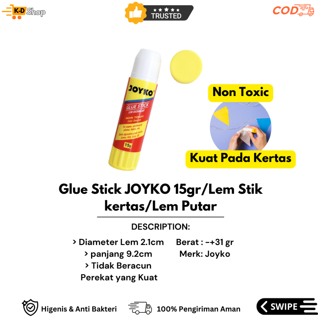 

Glue Stick JOYKO 15gr/Lem Stik kertas/Lem Putar