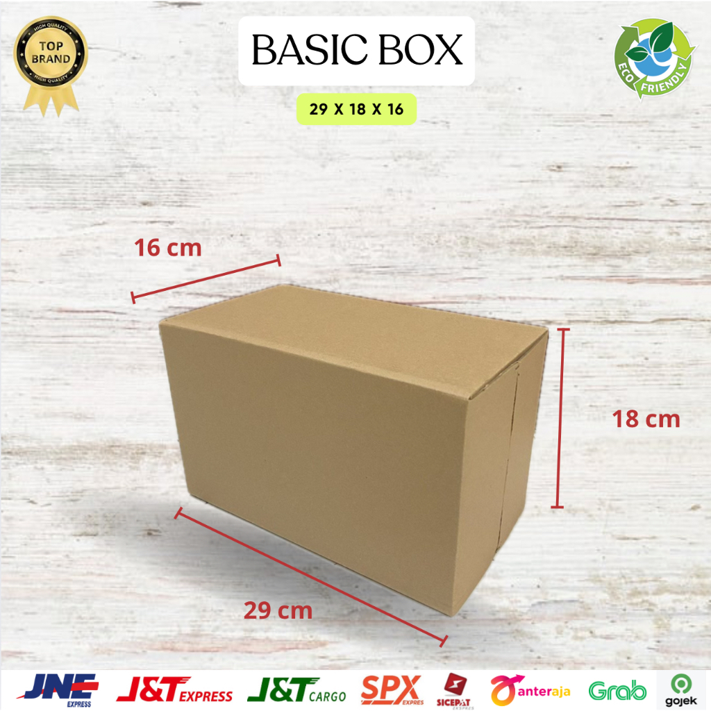 

Box kardus / karton / packing polos uk. 29x18x16 cm