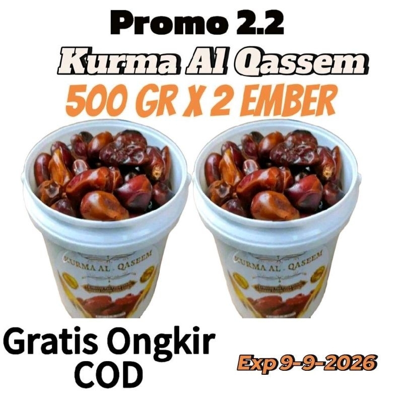 

PROMO 2 Ember Kurma Al Qassem 500 gr