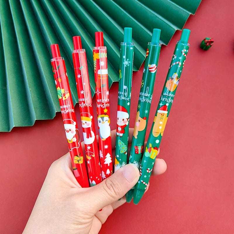 

[ORGM] *NATAL* Alat Tulis Kantor Perlengkapan Sekolah Pena Motif Natal Seri Natal Merah