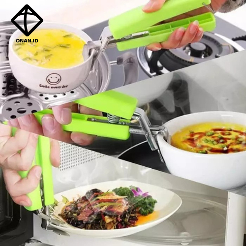 ONAN Alat Penjepit Panci Wajan Mangkok Piring Anti Panas Stainless Steel / Dish Clamp
