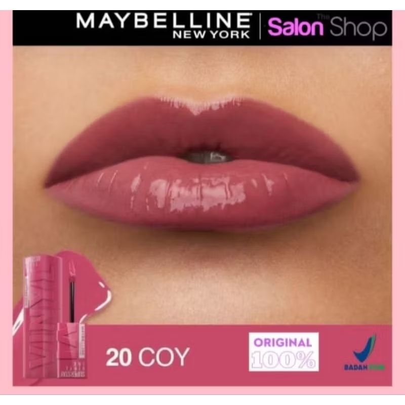 Maybelline Superstay Vinyl Ink 20 COY - Liquid Lipstik Lipstick Make Up Lip