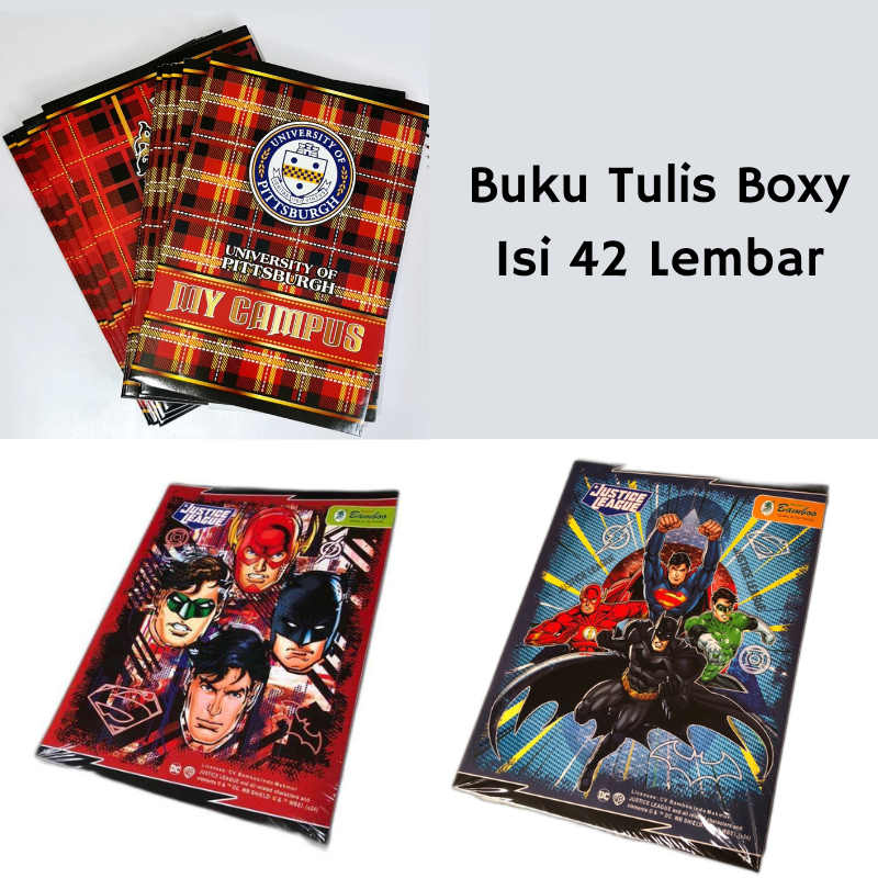 

[1 Pak Isi 8-10] Buku Tulis X-Book Bamboo BOXY Besar 42 Lembar Buku Catatan Sekolah Campus Superhero