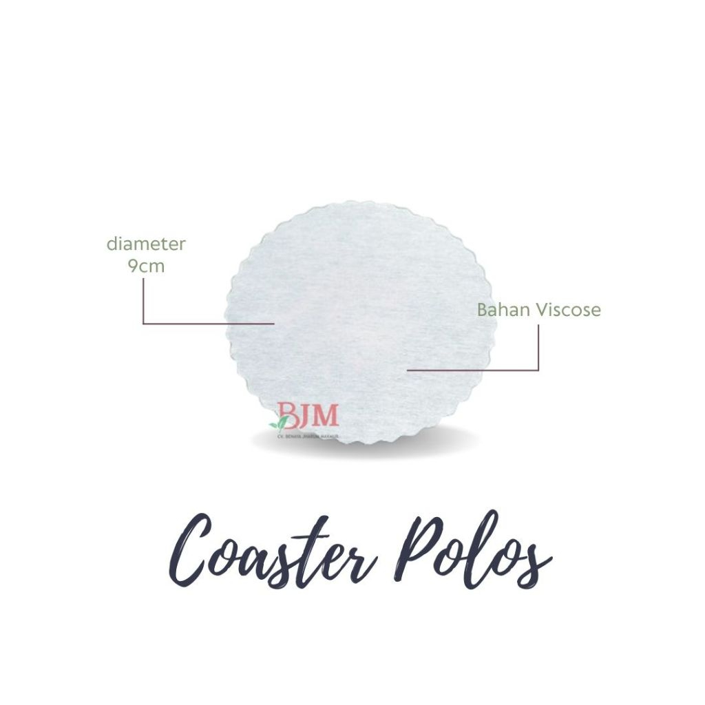 Tatakan Gelas Kertas isi 1000 pcs POLOS Murah Paper Coaster Hotel Restoran Cafe