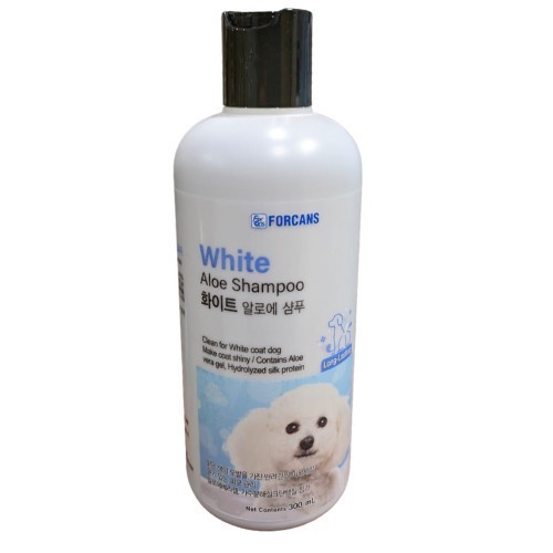PBRN FORCANS FORBIS WHITE COAT ALOE DOG SHAMPOO CAT 300ML SHAMPO ANJING KUCING BULU RAMBUT PUTIH KOR
