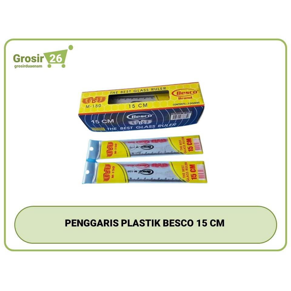

PENGGARIS PLASTIK BESCO 15 CM (1 PCS)