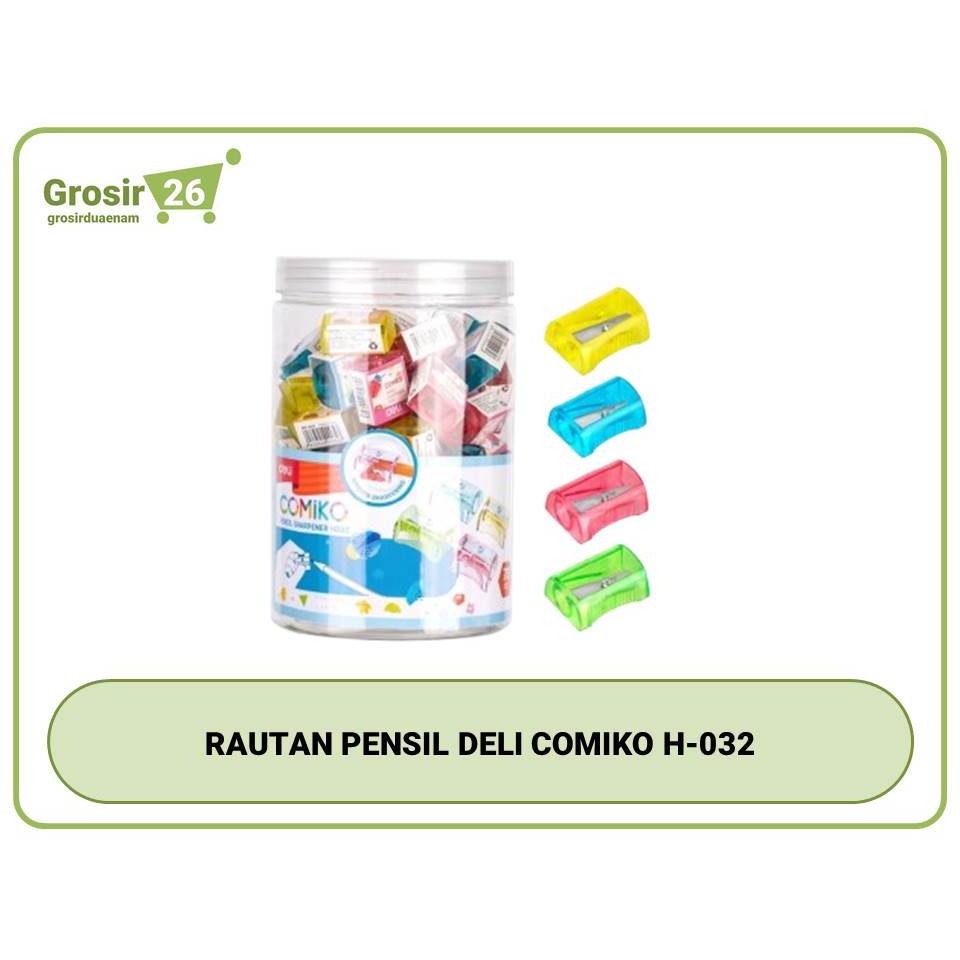 

(4 PCS) RAUTAN / SERUTAN / SHARPENER PENSIL DELI COMIKO H-032