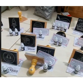 

YUH Stempel Cup --Plastik/Bahan Kertas/Tinta Permanen Wateroof Free