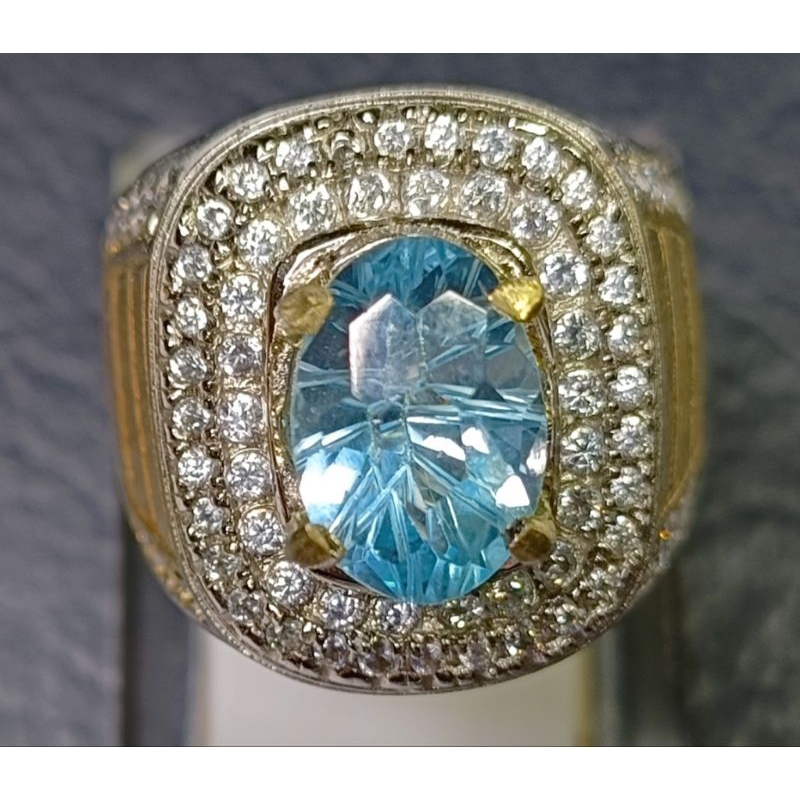 swiss blue topaz + memo