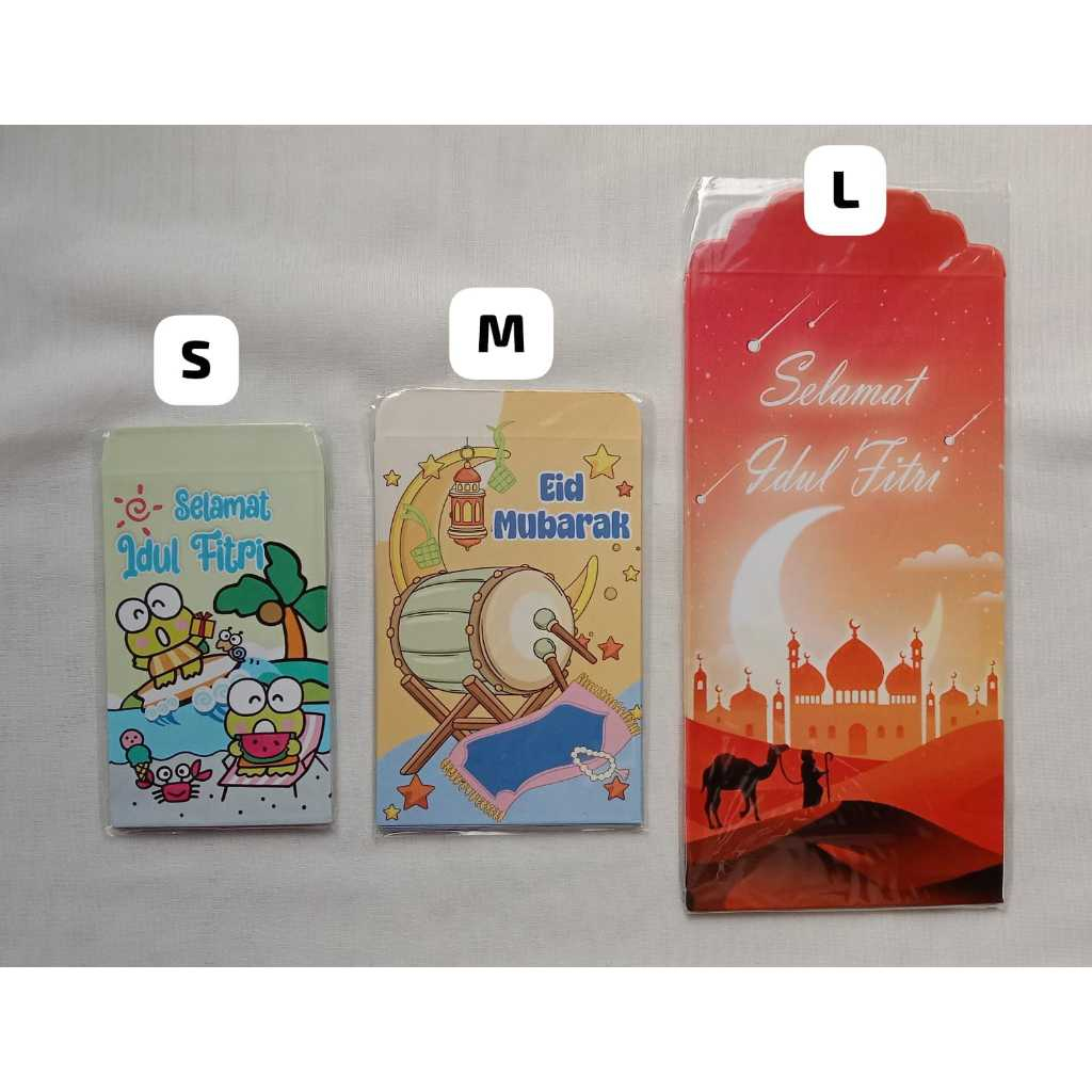 

Amplop Lebaran / Angpau 1 Pak Ukuran S. M dan L