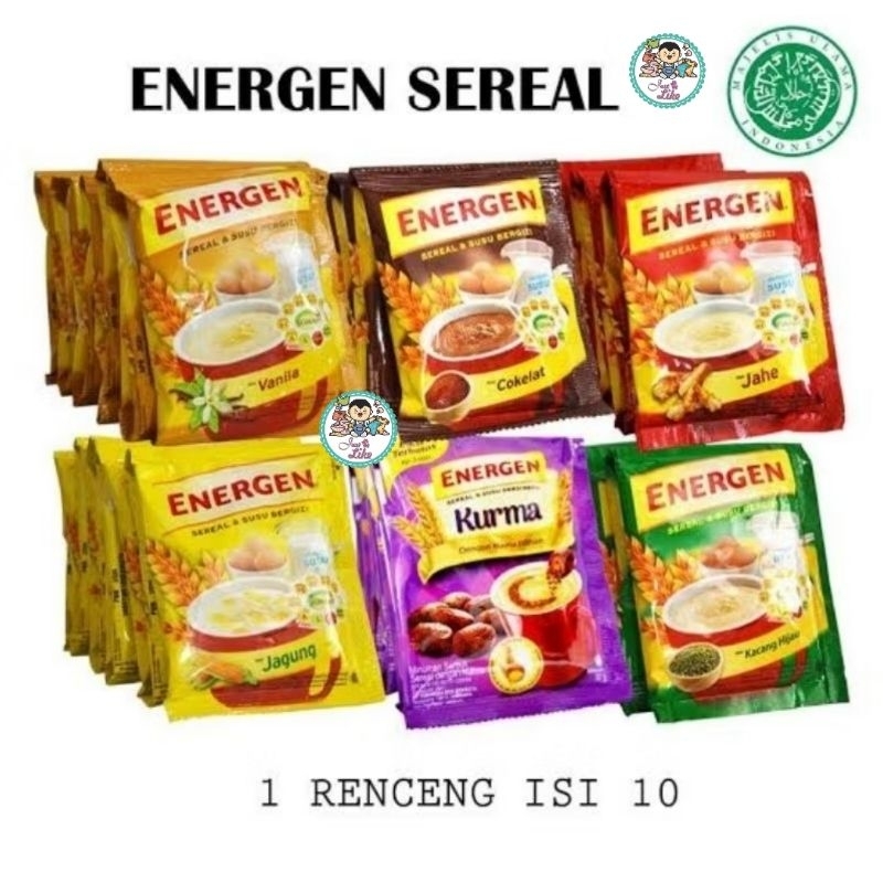 

ENERGEN Sereal Kemasan Renceng (10sachet @35gram) All Variants