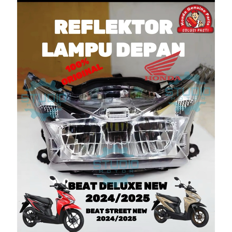 REFLEKTOR LAMPU DEPAN BEAT DELUXE LED NEW 2024 2025 K1AL 33100K1AN81