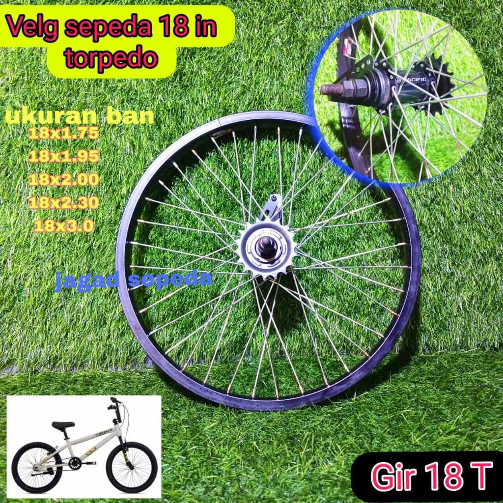 Velg wheelset torpedo 18 in / velg sepeda bmx 18 in torpedo/wheelset bmx 18 in torpedo