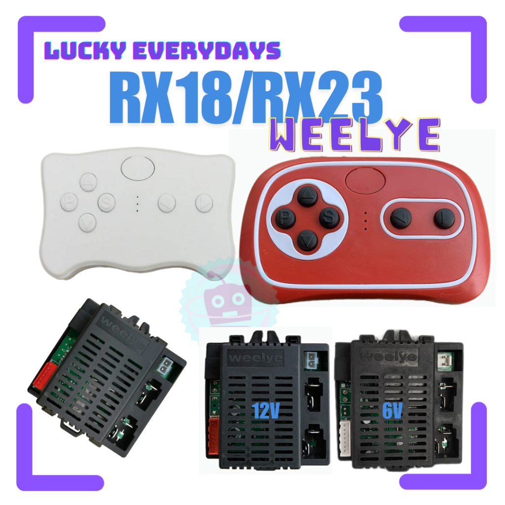 RECEIVER REMOT WELLYE RX18 RX23 12VOLT 6VOLT REMOT CONTROL MODUL PCB MAINAN MOBIL AKI ANAK