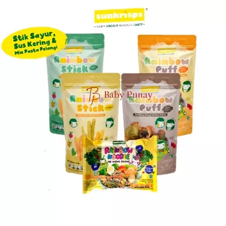 Sunkrisps Rainbow Stick Biskuit Snack Makanan Ringan Bayi & Anak