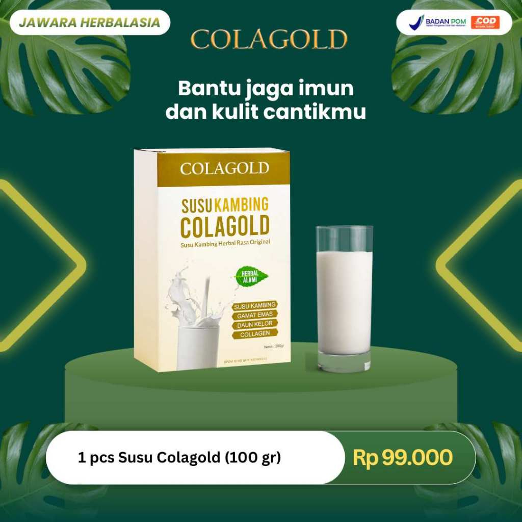 

Susu Kambing Colagold Herbal Plus Rawat kecantikan kulit Tingkatkan imunitas Ori Halal BPOM