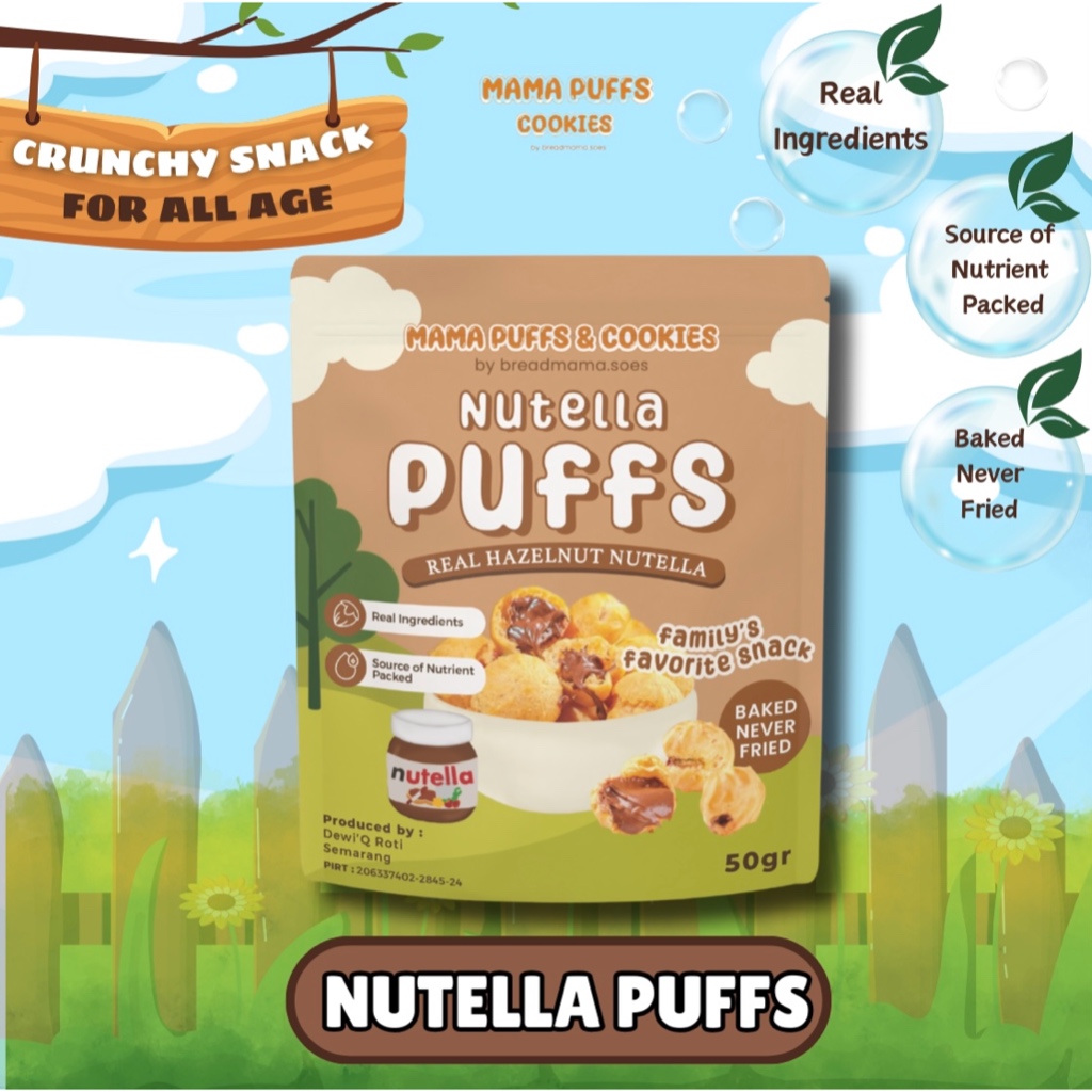 

Mama Puffs Cookies Snack Sehat Anak Nutella