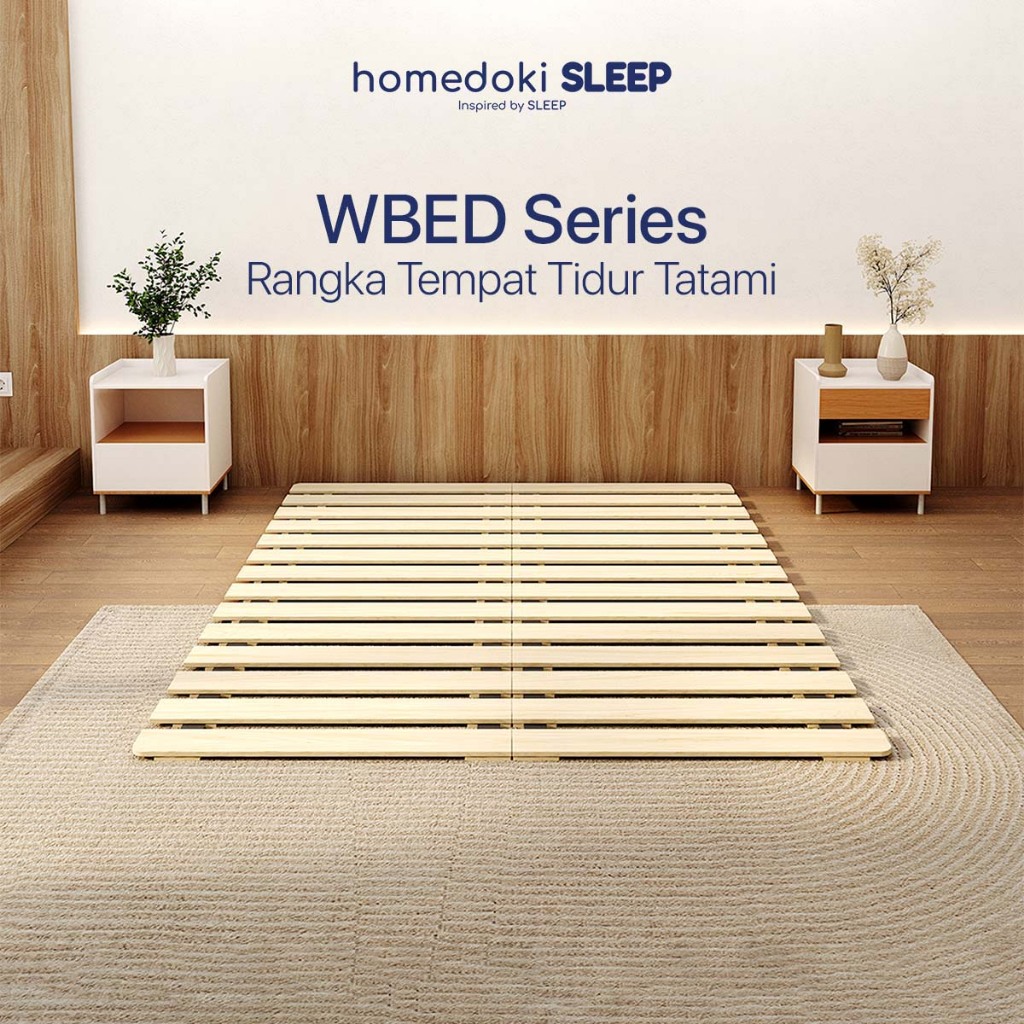 Homedoki Wrapbed Series / Kasur Tatami Papan / Dipan Kayu / Papan Kasur Lipat / Kasur Bernapas