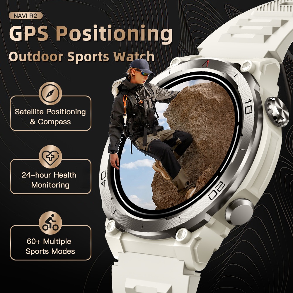 Aolon Navi R2 Smartwatch GPS Hh-precision Sync to Strava Compass 10 Days Standby Smartwatch IP68