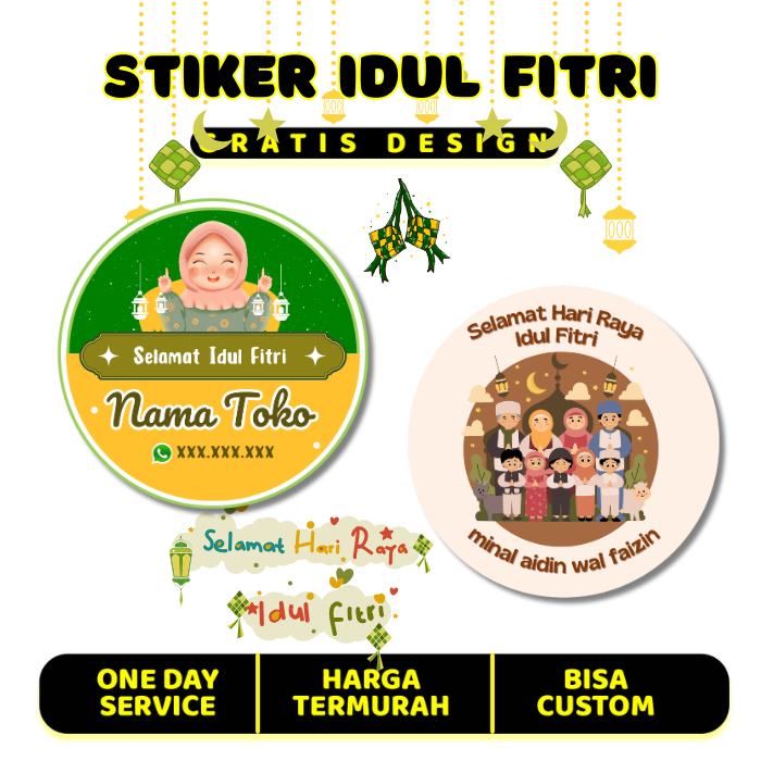 

Stiker Idul Fitri / Stiker Costum / Stiker Label / Stiker Kue / Sticker / Stiker / Stiker nama