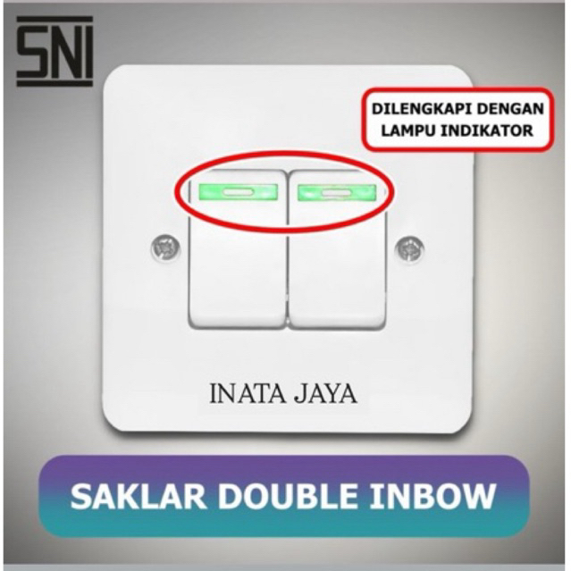 Saklar Ganda VISICOM SV-902 Saklar IB Dinding / Saklar Inbow