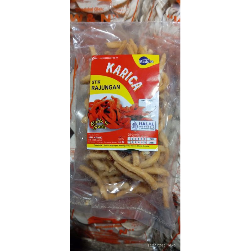 

KARICA STIK RAJUNGAN (KEPITING) / CEMILAN /ENAK GURIH / PUSAT OLEH OLEH / OLEH OLEH KHAS MADURA