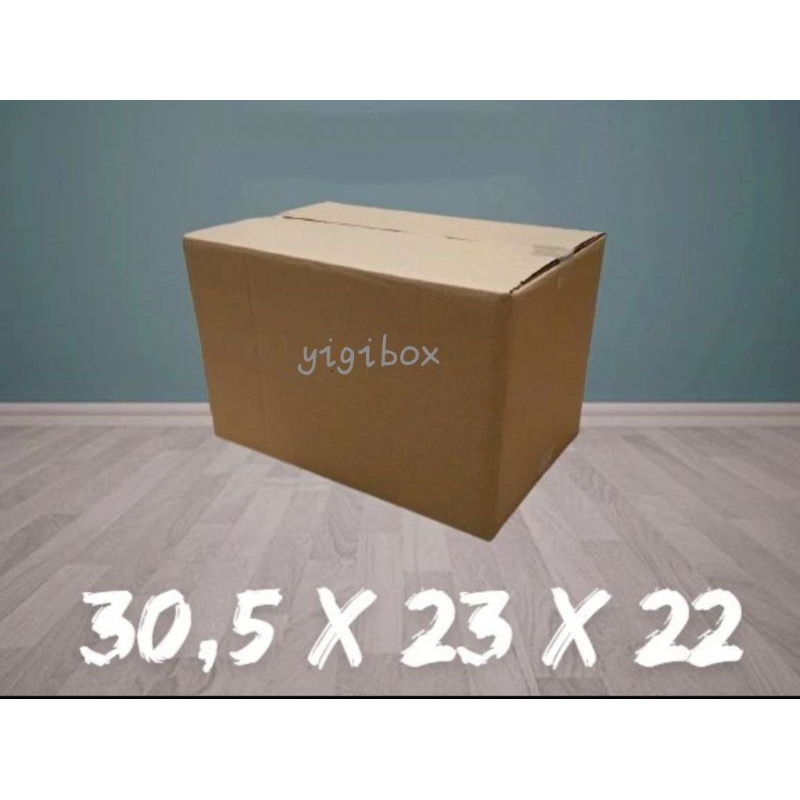 

Kardus Karton Box Ukuran 30,5x23x22 CM.... ST Single Wall Polos Untuk Packing Souvenir dll