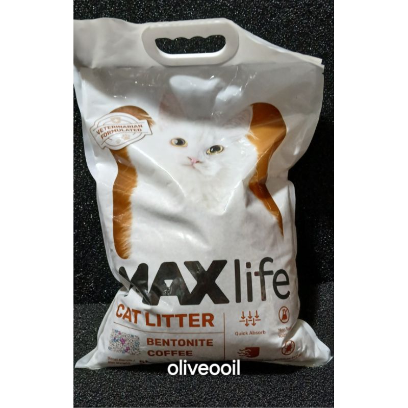 Pasir Wangi Kucing Cat Litter Maxlife Lavender Kopi Coffee 5 liter