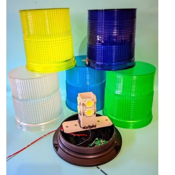 Rotary Blitz 2x Kedip Lampu Rakitan 8 Led Hpl 12/24 Volt