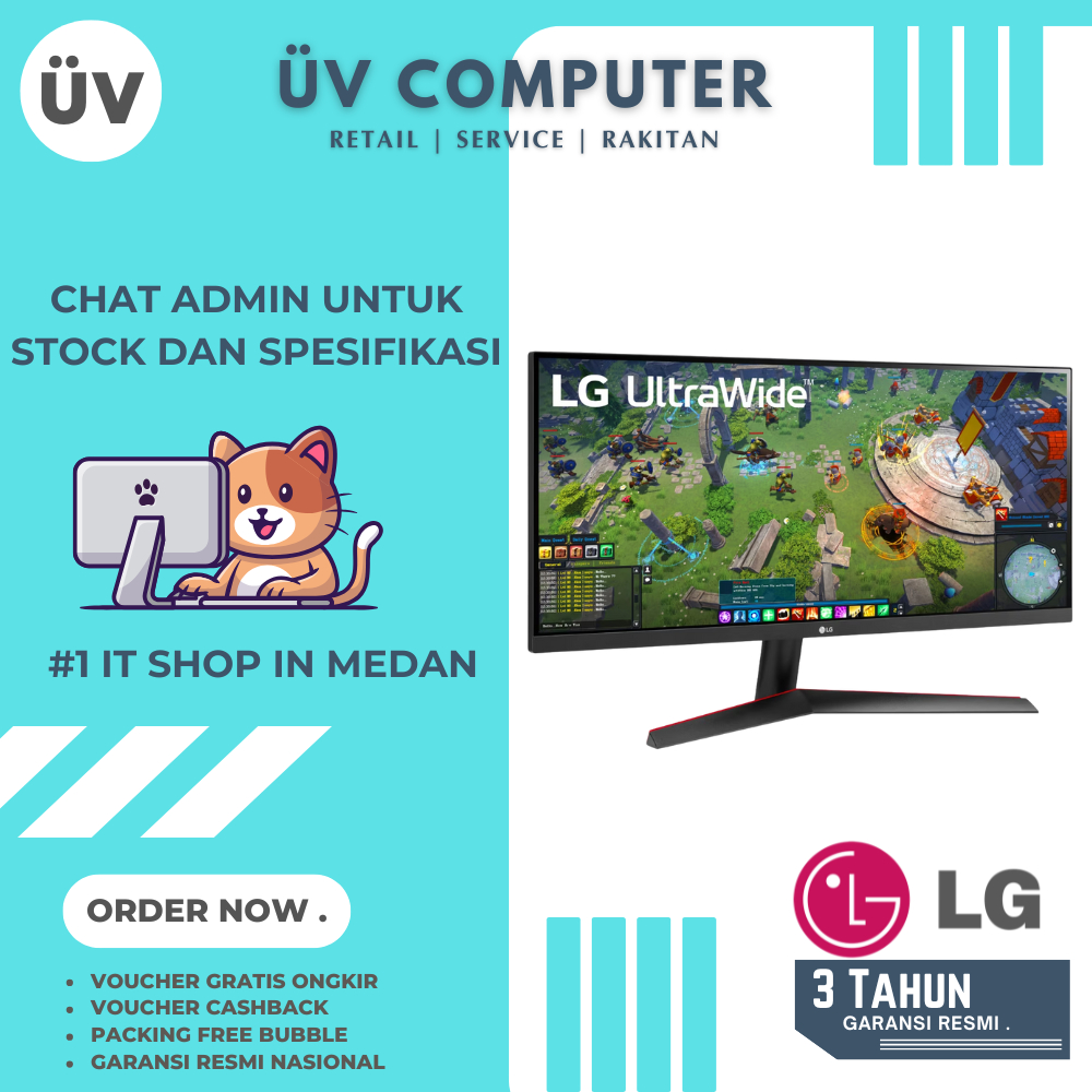 Monitor LED LCD LG UltraWide 34WR50QK-B | Curved | 24" inch | QHD 1440p | Panel VA | 100Hz | Garansi