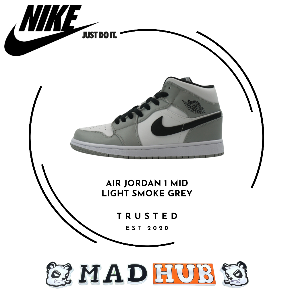 MDHB Air jordan 1 MID light smoke grey