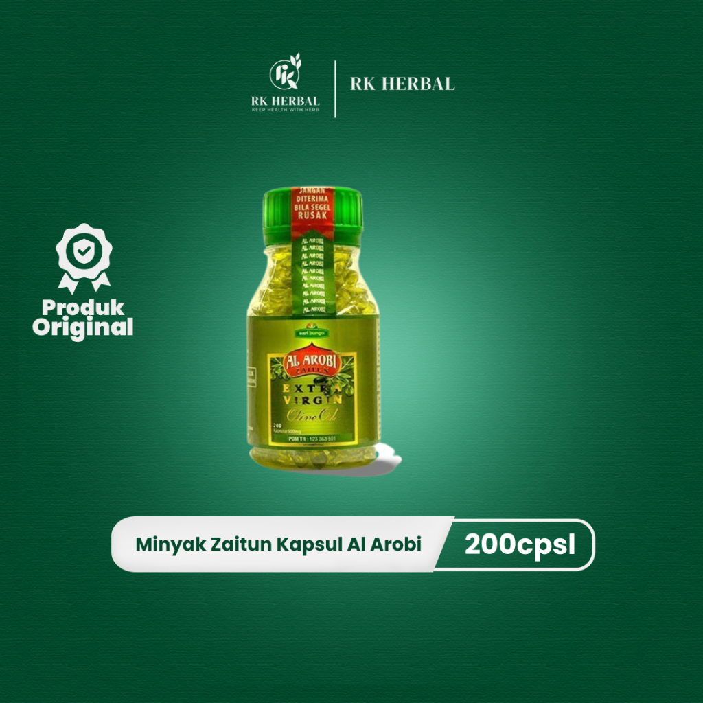 Minyak Zaitun Kapsul Al Arobi - Minyak Zaitun Kapsul - Isi 200 Kapsul