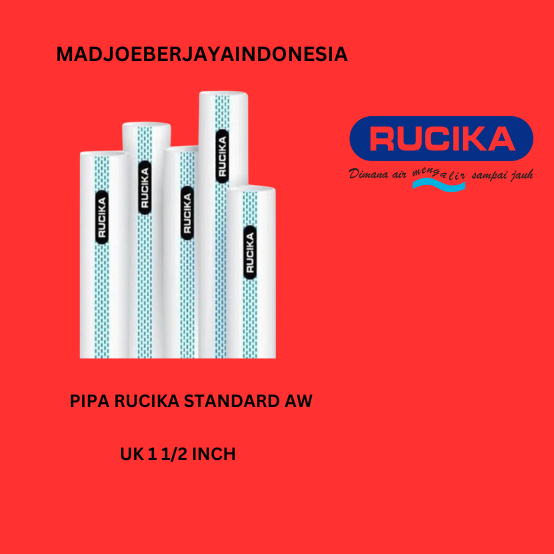 Rucika Standard AW 1 1/2 inch (Rucika) / Pipa PVC Kelas Aw / 4 METER