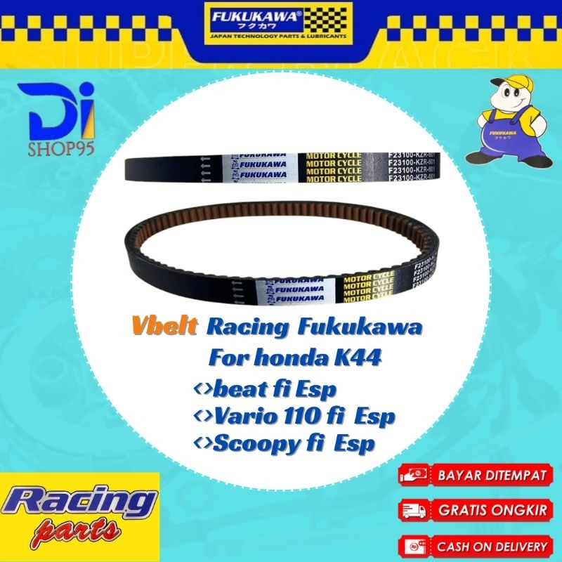 FUKUKAWA VANBELT RACING HONDA K44 BEAT FI ESP STATER HALUS/BEAT FI 2014-2019/SCOOPY ESP/VARIO 110 ES
