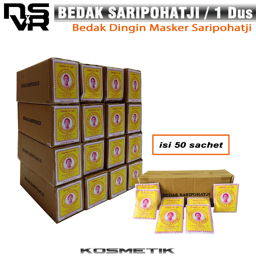 Bedak saripohatji paket 1 dus Bedak maskeran masker dingin bedak herbal saripohatji per satu dus