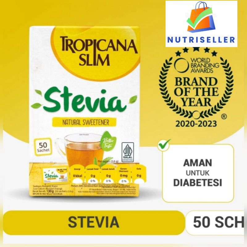 

Tropicana Slim Stevia 50 Sch ( Kemasan box isi 50 sachet)