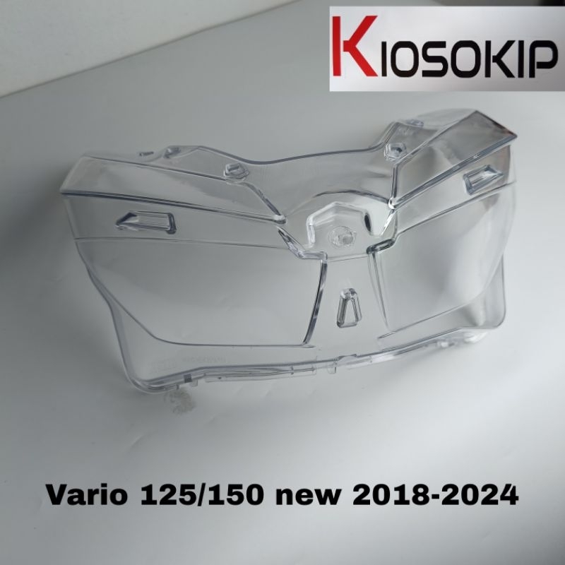 mika lampu depan Vario 125 atau 150 new tahun 2018 sampai 2024 warna bening standar merek kiosokip
