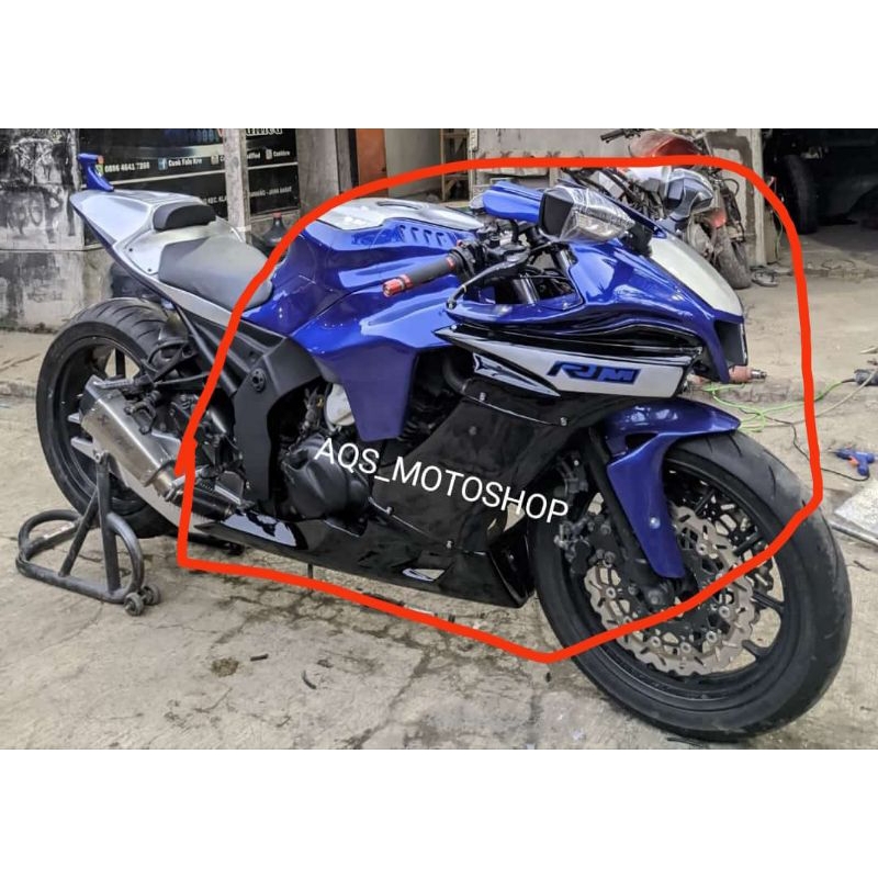 fairing full bagian depan ninja 250 karbu model r1m