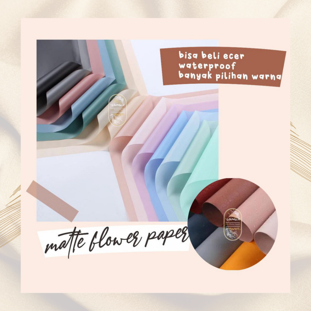 

[TERMURAH] (ECER) FLOWER WRAPPING MATTE PAPER TRANSPARENT CELLOPHANE KERTAS BUNGKUS BUNGA HAND BOUQUET KOREAN