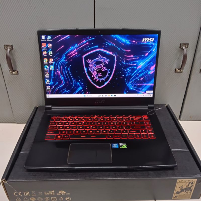 Laptop Gaming MSI GF63 8RC, Intel Core i7-8750H Ram 16Gb/SSD 128Gb + HDD 1TB dual penyimpanan Dualvg