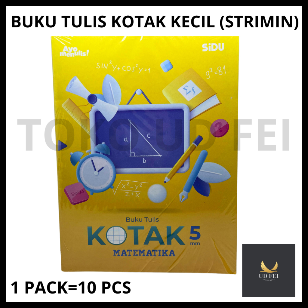 

(1 PACK=10 BUKU) Buku Tulis Kotak kecil/ Buku Tulis Kotak Strimin/ Buku Kotak Strimin SIDU