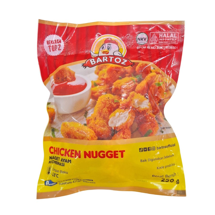 

Bartoz Chicken Nugget 250gr / Bartoz Naget Ayam 250gr