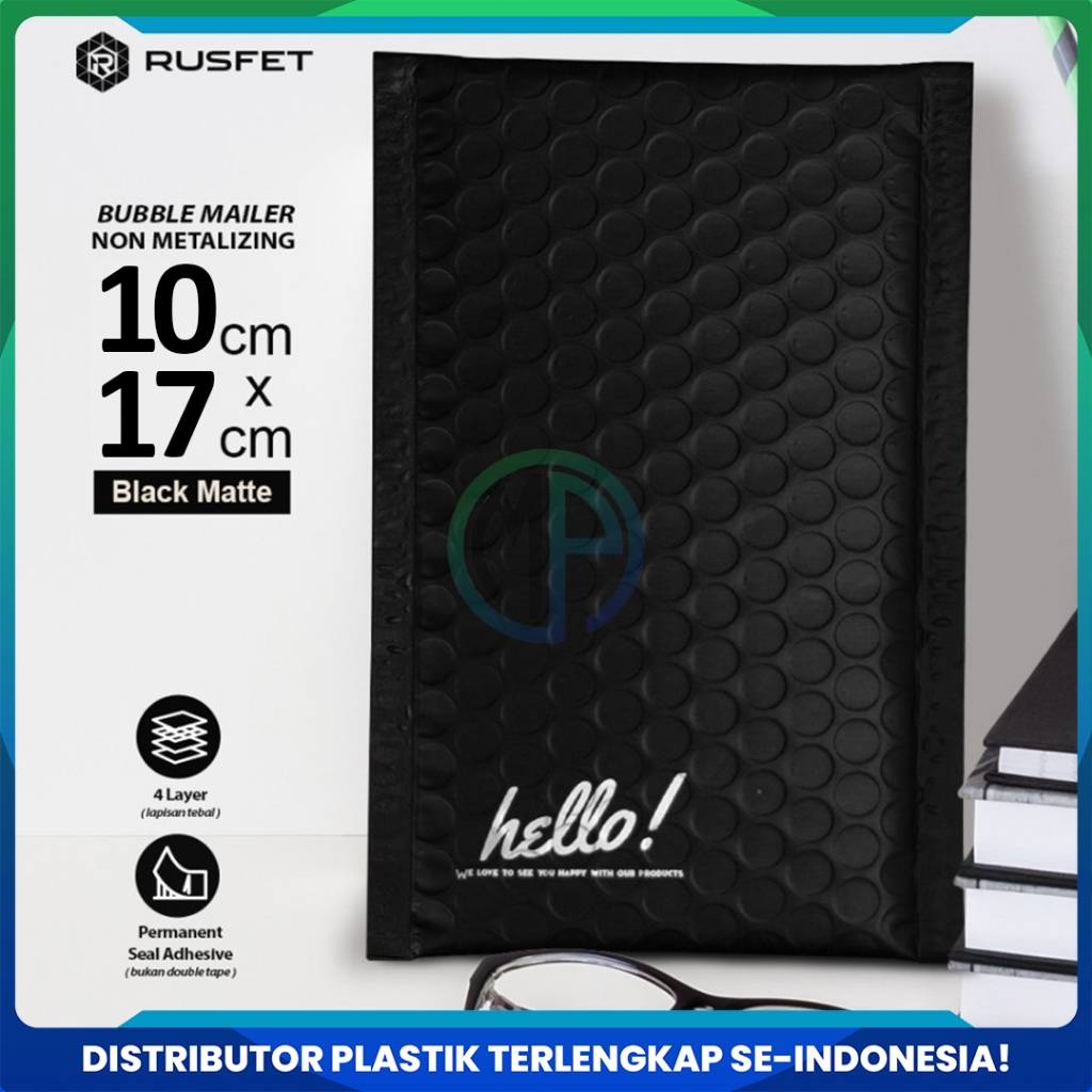 

Amplop Bubble Envelope Mailer Rusfet Harga Satuan Hitam 10 x 17 cm